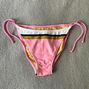 AQUASUIT BY LA PERLA Pink Striped Bikini Bottom